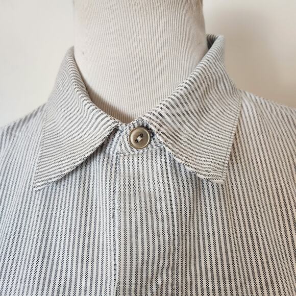 FLAW Planet by Lauren G Shirt One Size Womens Oversized Stripe Lagenlook Top - Picture 3 of 16